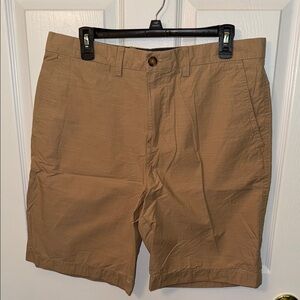 Men's Sz 34 Tommy Hilfiger Tan Khaki Flat Front Shorts